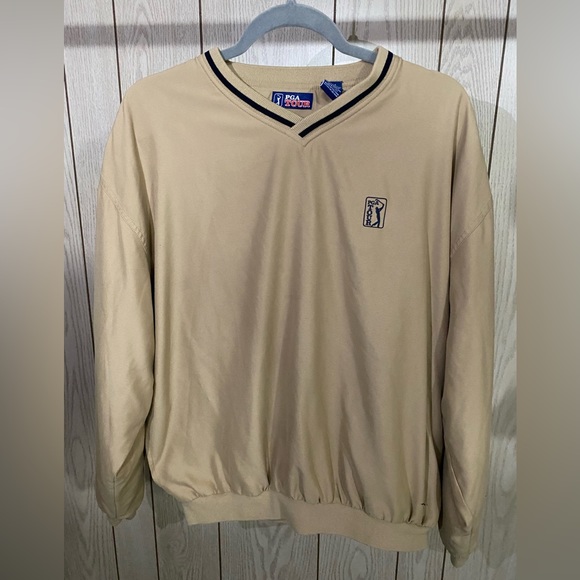 VINTAGE PGA Tour Tan Pullover - Picture 1 of 3
